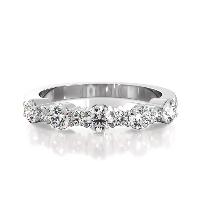 women’s heart-shaped engagement rings-0.61 ct. Round Diamond Wedding Band