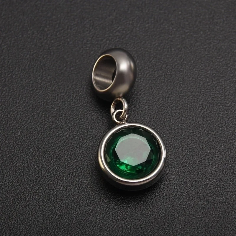 |PA01-9 Round Green Zirconium Pendant