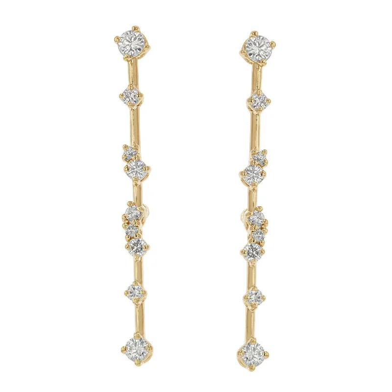 women’s gold diamond earrings-Constellation Drops Earrings