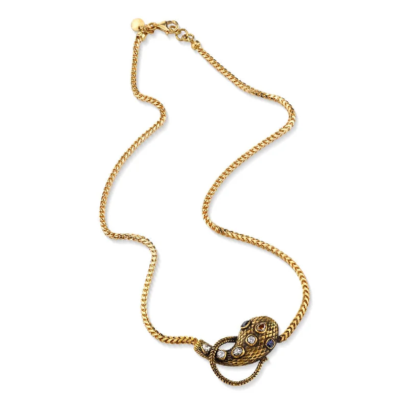 women’s glamorous necklaces-ALEXANDRIA SERPENT NECKLACE