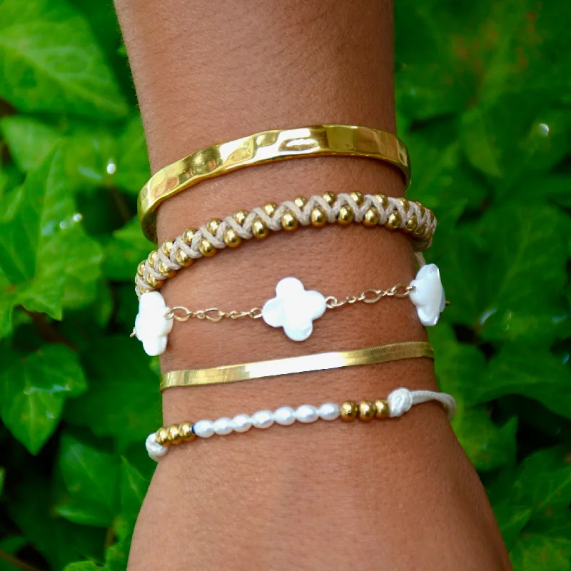 women’s handmade gold bangles-Payton Triple Clover Bracelet