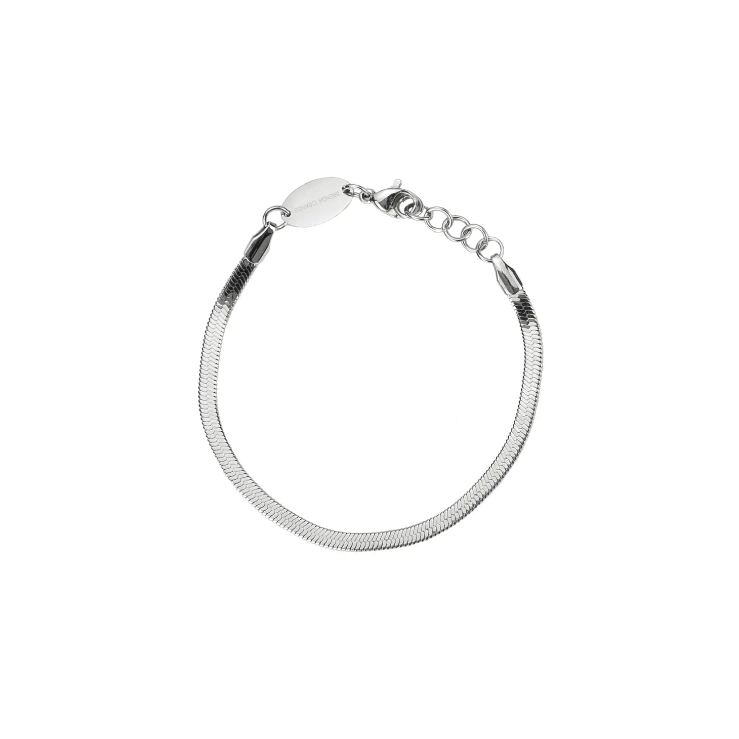 women’s classic bangles-Silver Dainty Herringbone Bracelet