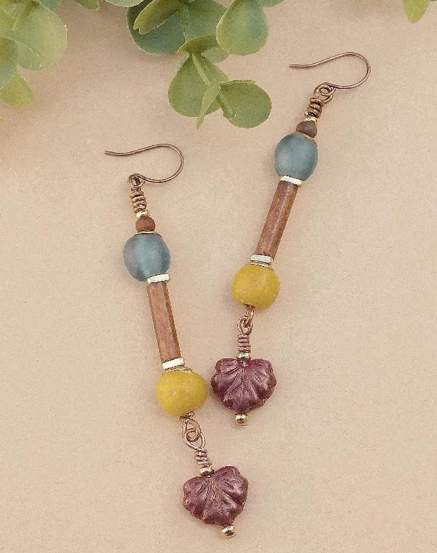 women’s teardrop earrings-Autumn Inspired Dangling Earrings