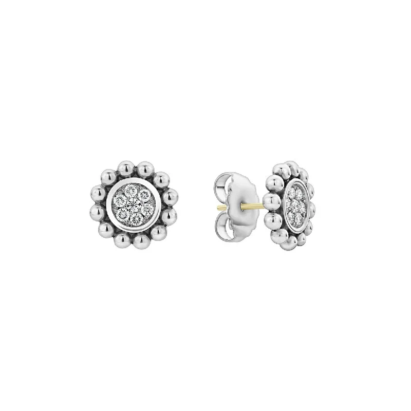 women’s bridal gold earrings-Caviar Spark Diamond Earrings