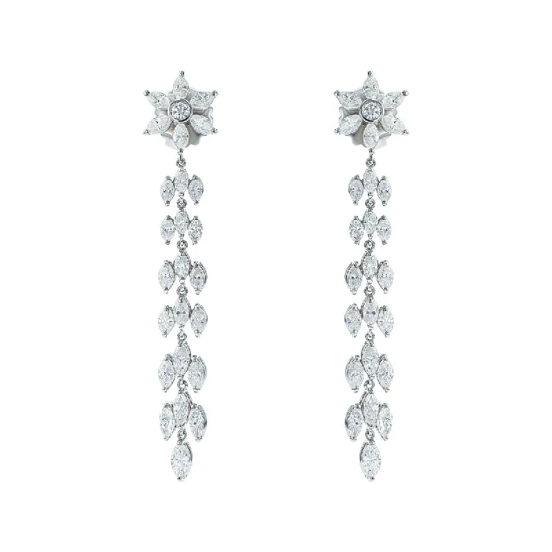 women’s Swarovski earrings-Diamond Drop Earrings