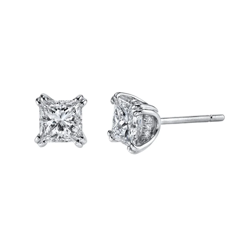 women’s chic earrings-Kotlar Square Diamond Studded Earrings