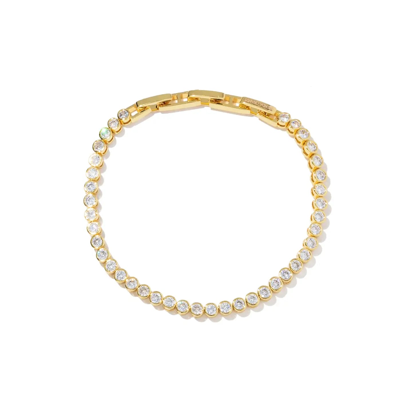 women’s chain bracelets-Gold Diamond Tennis Bracelet