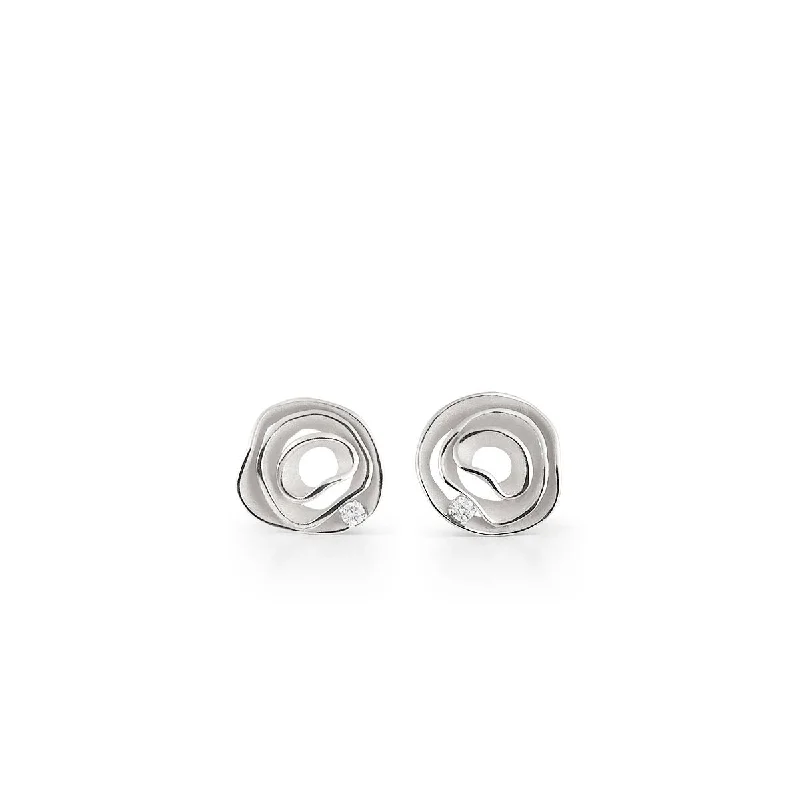 women’s sterling silver earrings-Dune Stud Earrings