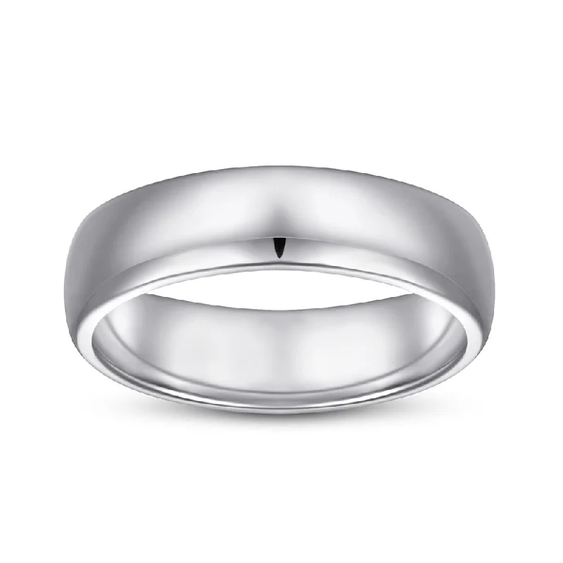 women’s classic engagement rings-Simple Sterling Silver Wedding Band Ring | S925