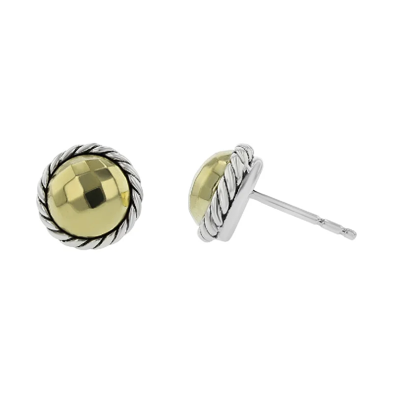 women’s heart-shaped earrings-David Yurman Chatelaine Earrings with 18K Gold