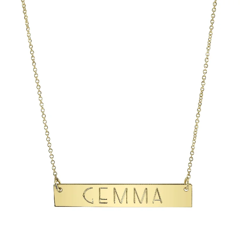 women’s wedding necklaces-Nameplate Necklace