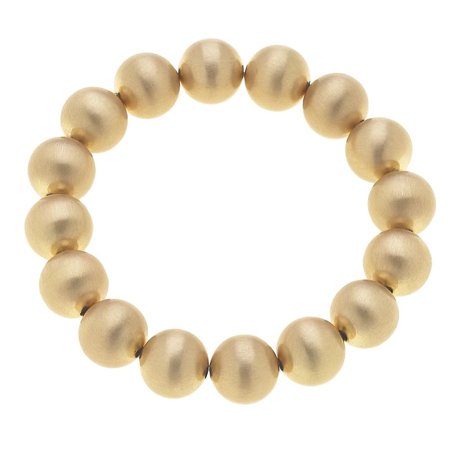 women’s hammered bangles-Phoebe Ball Bead Stretch Bracelet