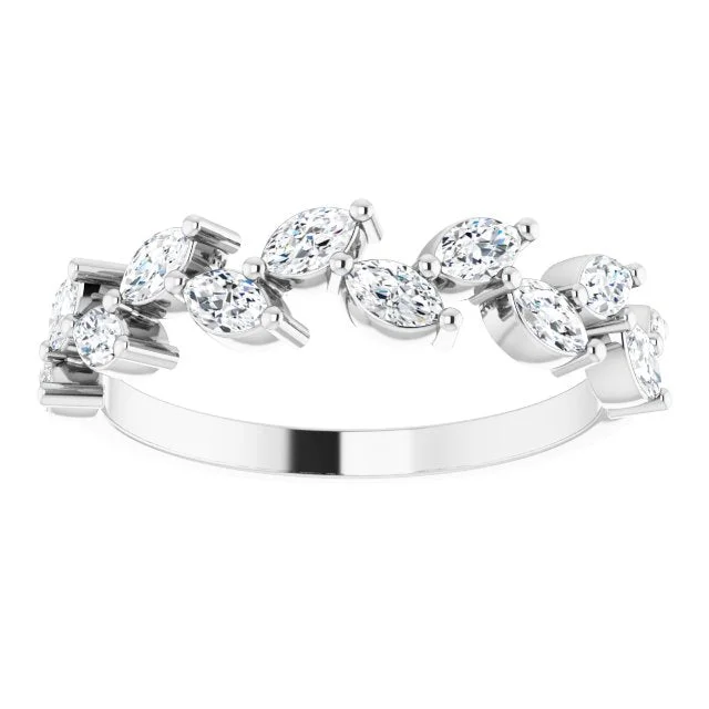 women’s heart-shaped engagement rings-0.84 ct. Marquise Diamond  Wedding Band