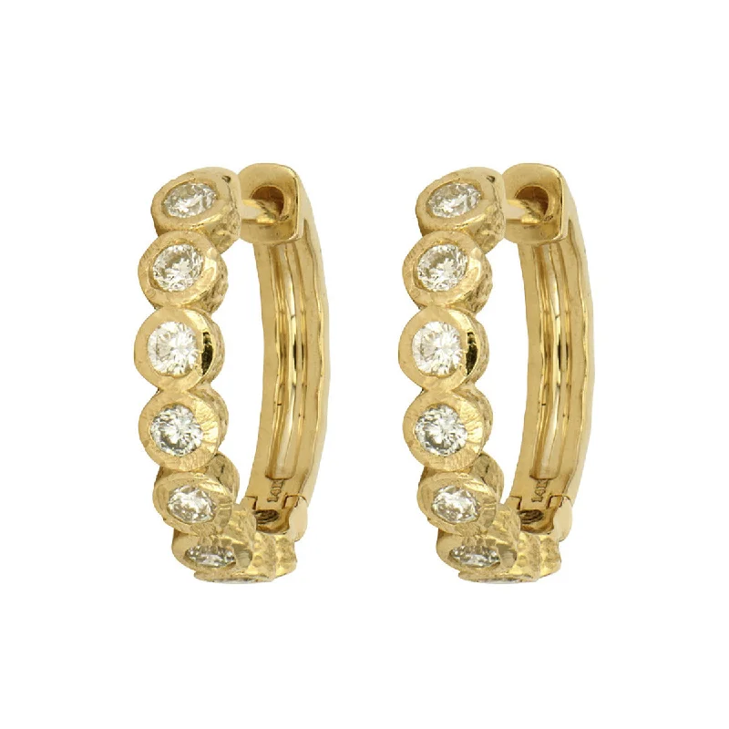 women’s elegant drop earrings-Classic Bezel Hoop Earrings