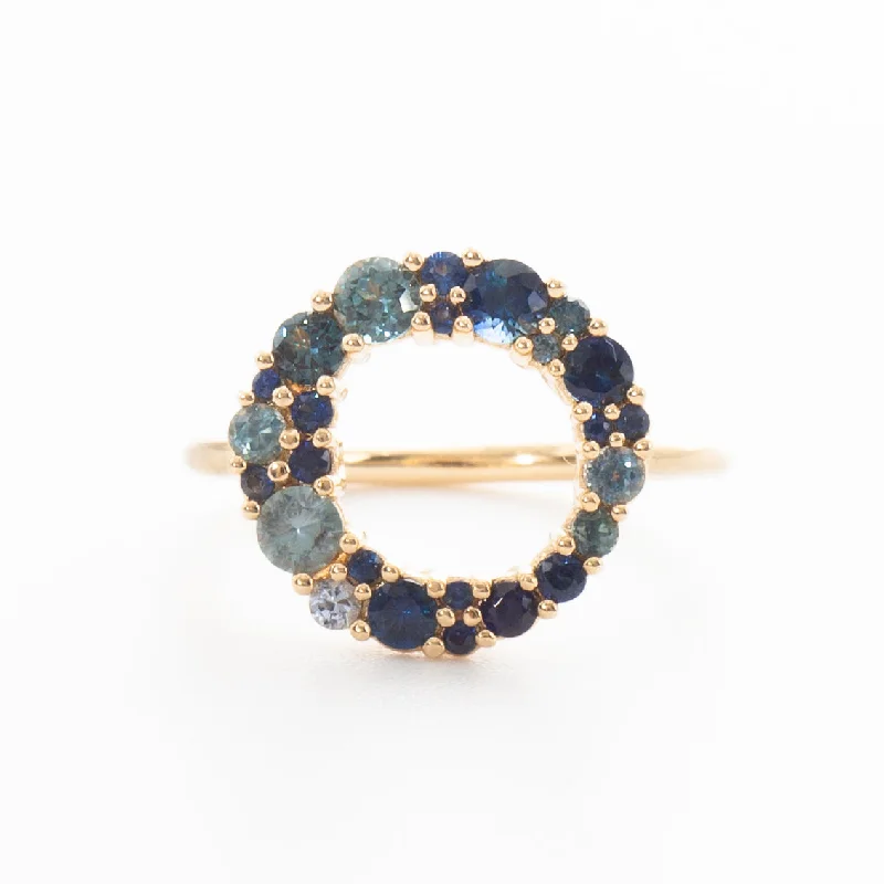 women’s elegant rings-Bubble Multicolor Sapphire Ring