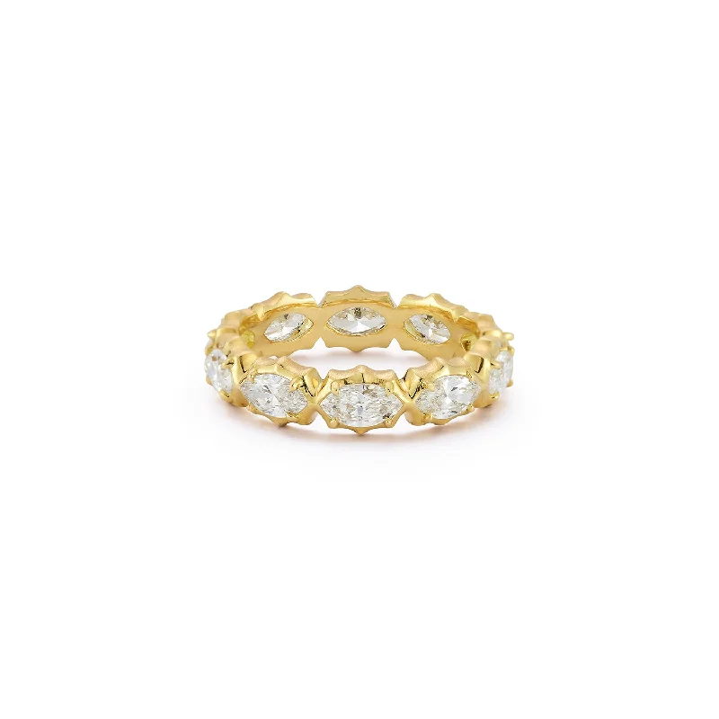 women’s designer gold rings-Large Maverick Eternity Band