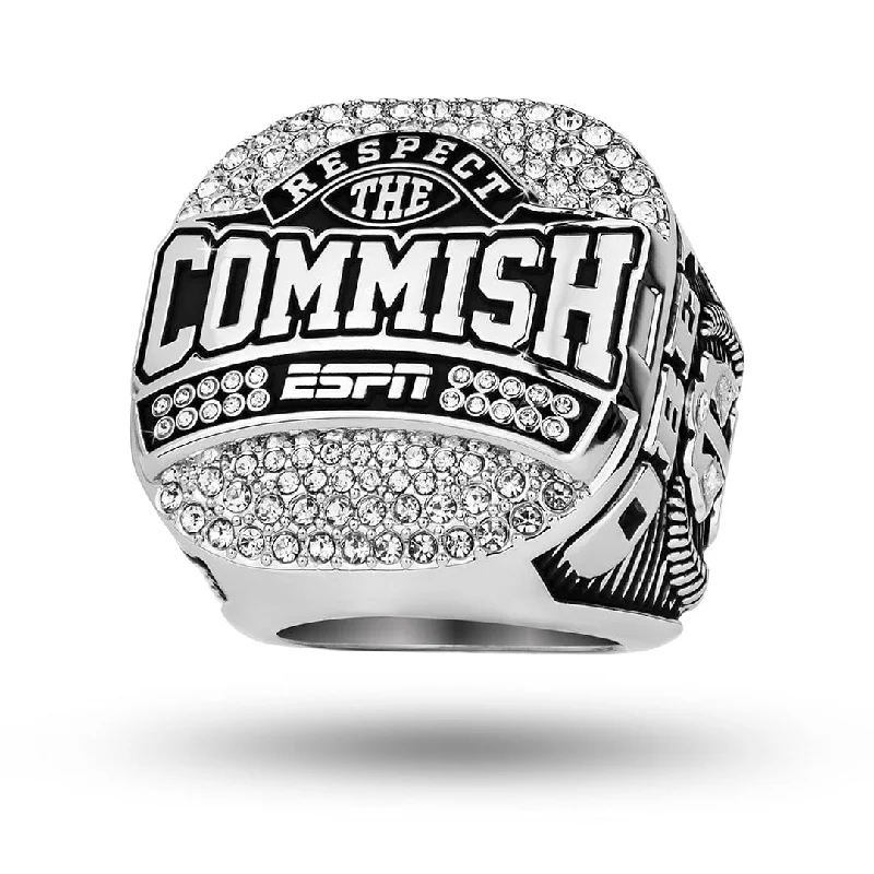 women’s sapphire rings-ESPN Respect the Commish Championship Ring