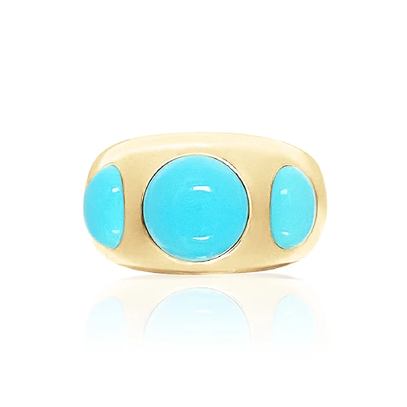 women’s statement rings-Sleeping Beauty Chunky Turquoise Dome Ring