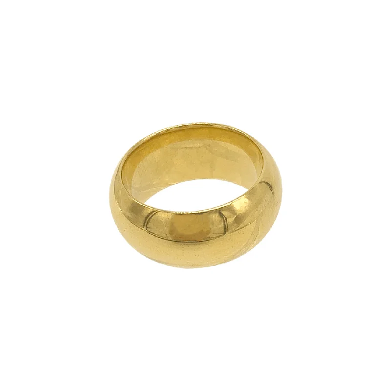 women’s vintage rings-10mm Domed Cigar Band gold