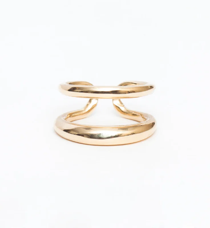 women’s cocktail rings-Twin Tusk Ring