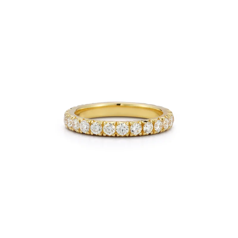 women’s gemstone wedding rings-Pave Eternity Band 2.3