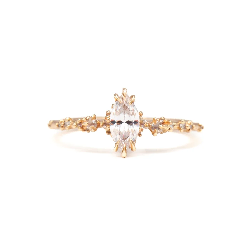 women’s engagement ring sets-0.50 ct Marquise Diamond Nereid Ring