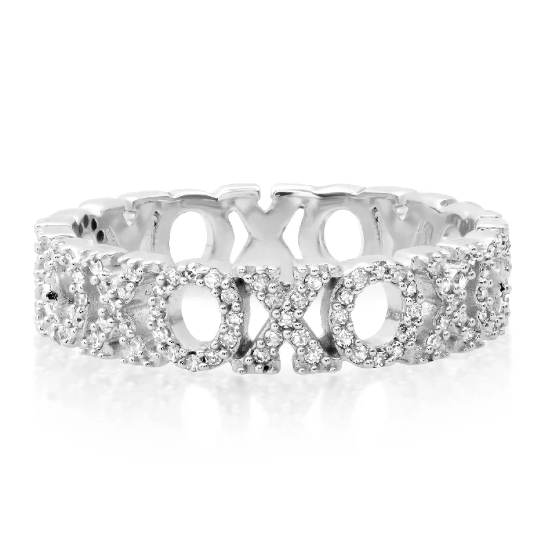 women’s wedding bands-XOXO Pave Diamond Eternity Band