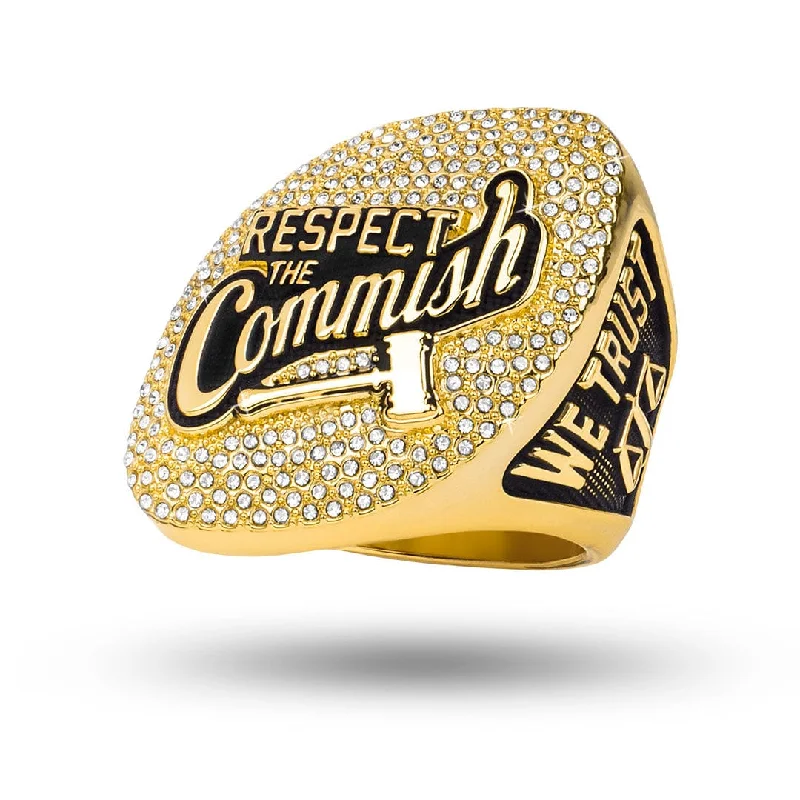 women’s fashion rings-Fantasy Football Commissioner Ring