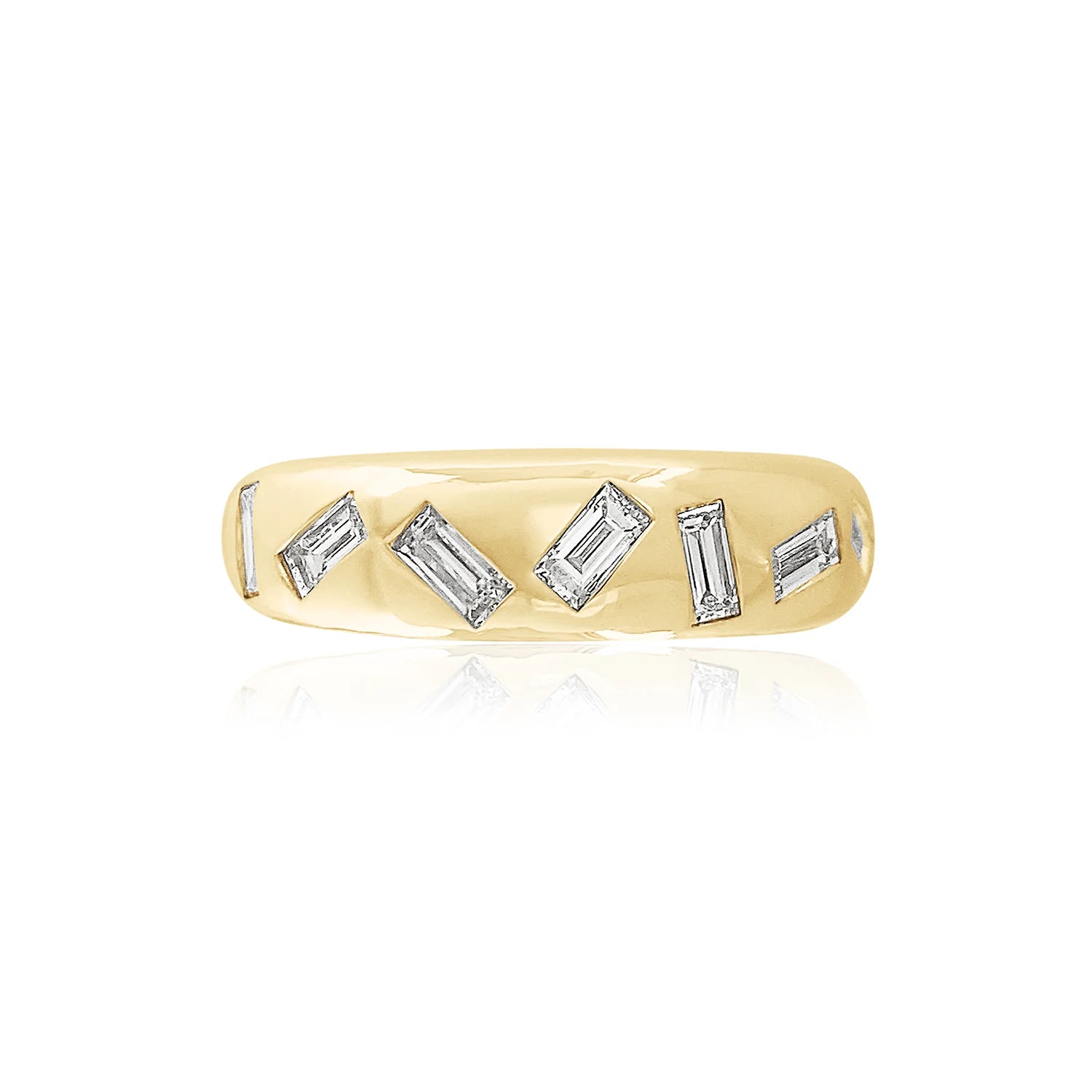 women’s trendy engagement rings-Diamond Baguette Classic Ring