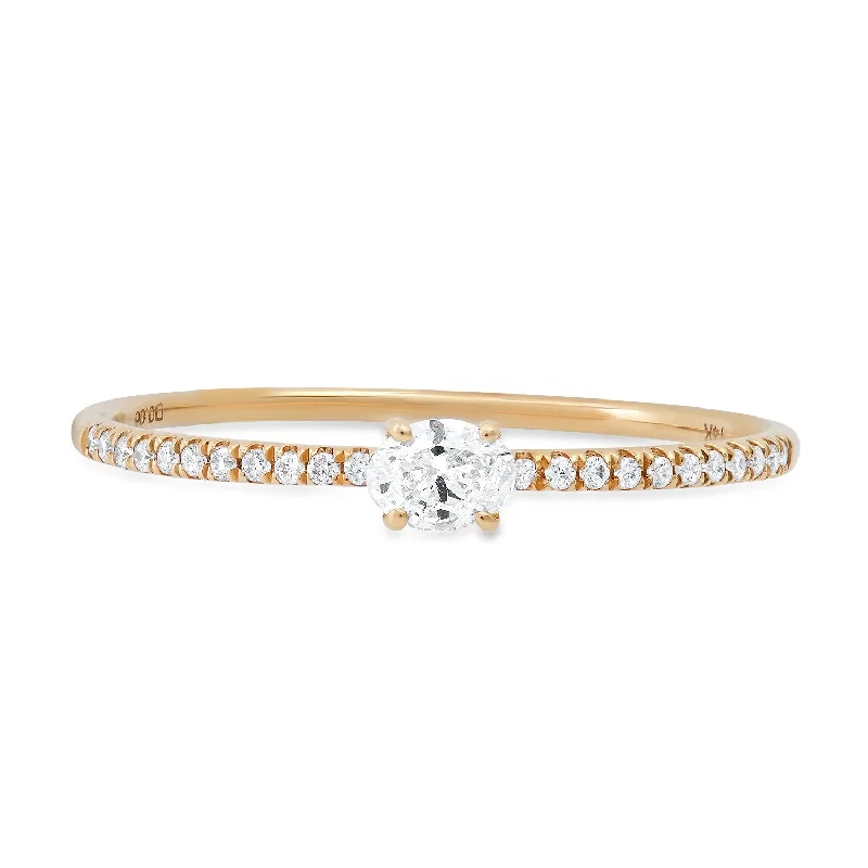 women’s dainty rings-Diamond Shapes Stacking Rings