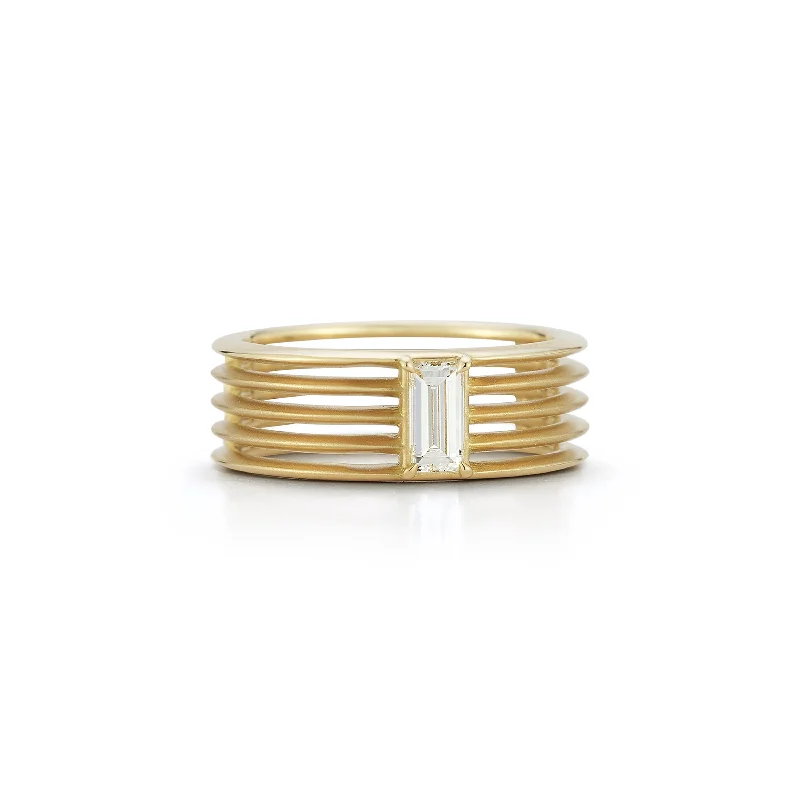 women’s intricate rings-Crosby Baguette Ring