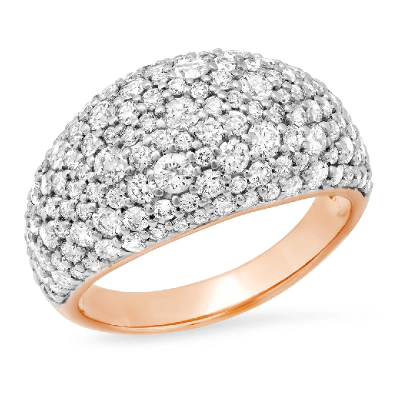 women’s antique rings-Diamond Sunburst Cocktail Ring