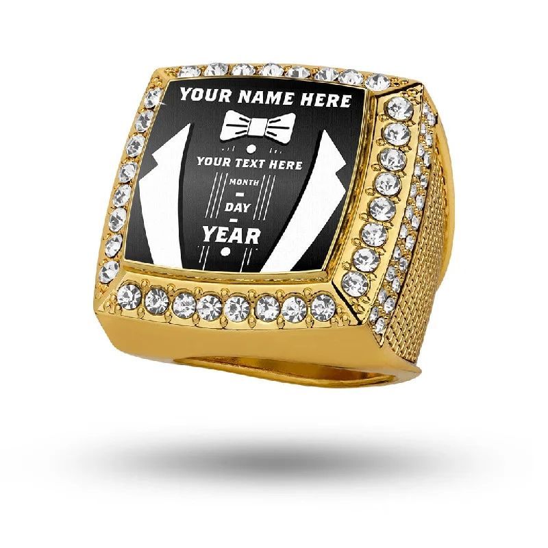 women’s designer rings-Best Man Custom Championship Ring