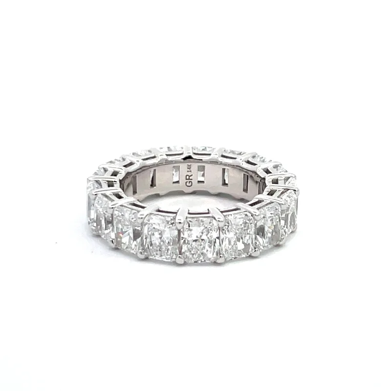 women’s modern engagement rings-Sustainable Radiant Cut Diamond Eternity Band Ring