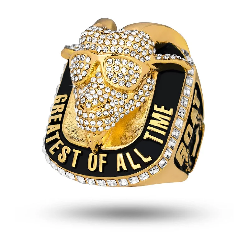 women’s unique rings-Blinged Out GOAT Championship Ring