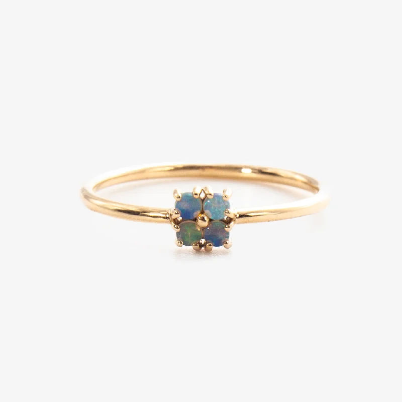 women’s bold rings-Small Opal Lattice Ring