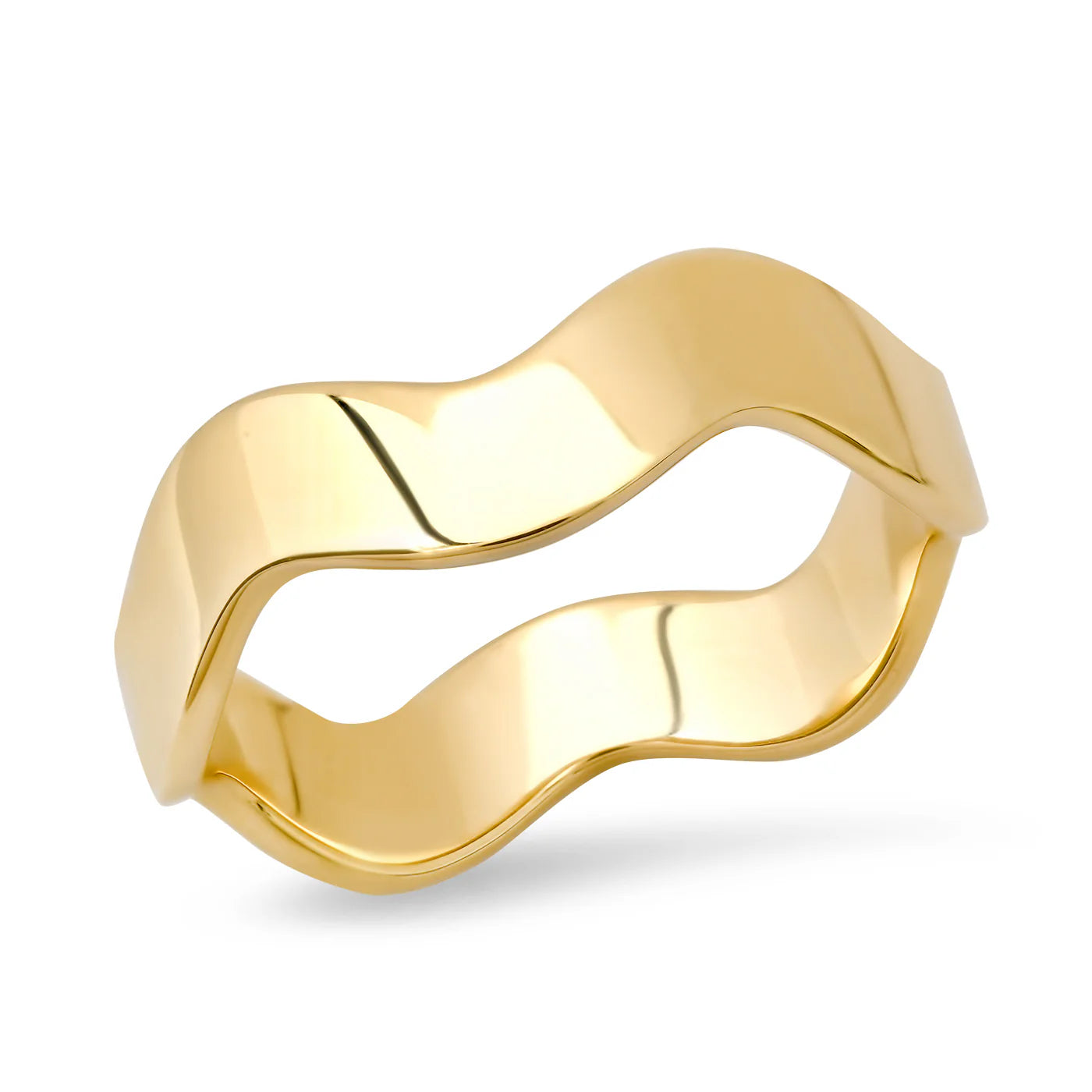 women’s stylish rings-Gold Form Band Ring