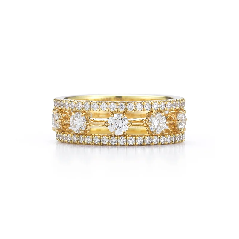 women’s personalized rings-Kismet Stack II