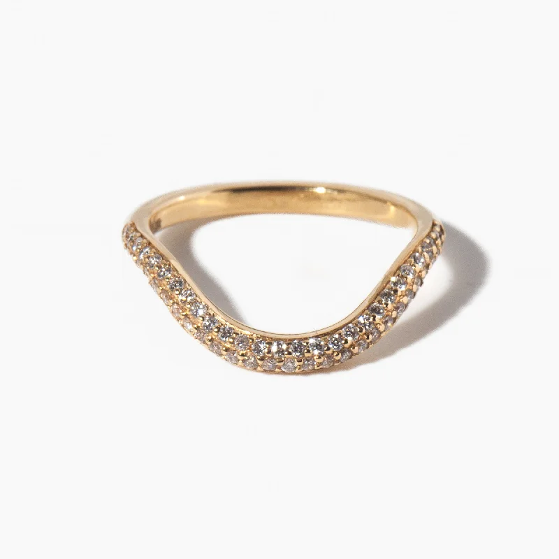 women’s topaz rings-Micropavé Piscine Band