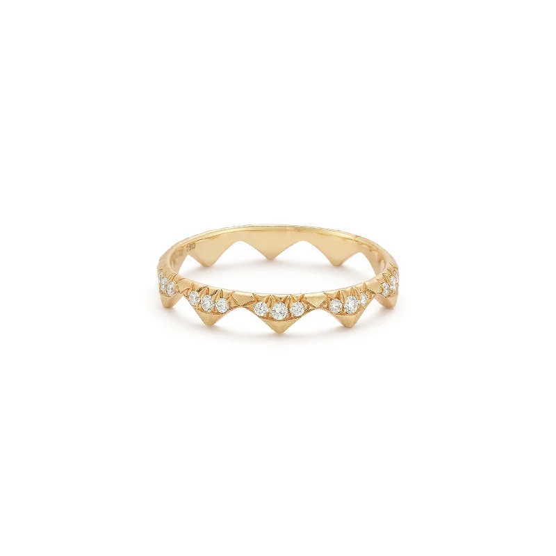 women’s 18k gold rings-Clara Band