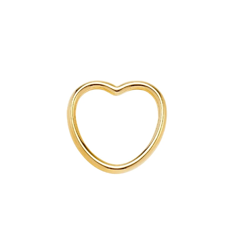 rose gold rings for women-High Polish Amor Heart Ring