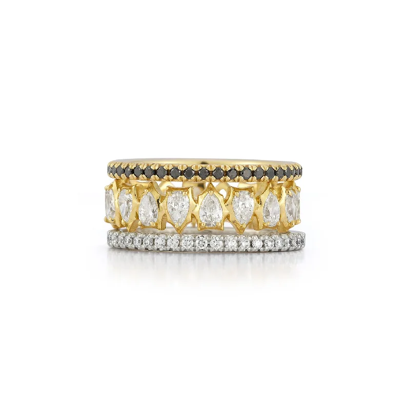 women’s adjustable rings-Envoy Eternity Stack