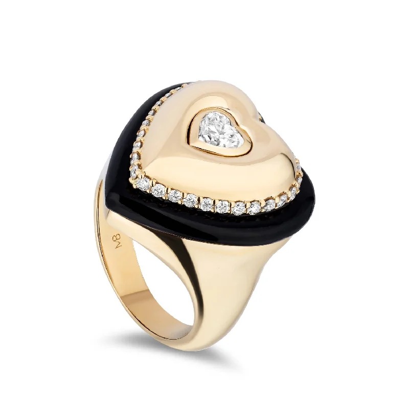 women’s intricate rings-Linzer Heart Ring