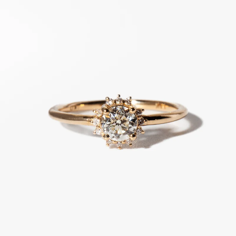 engagement rings for women-Diamond Sunflower Ring