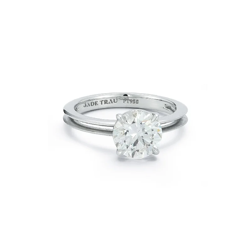 women’s trendy engagement rings-Jane Round Solitaire Ring (2.01tcw)