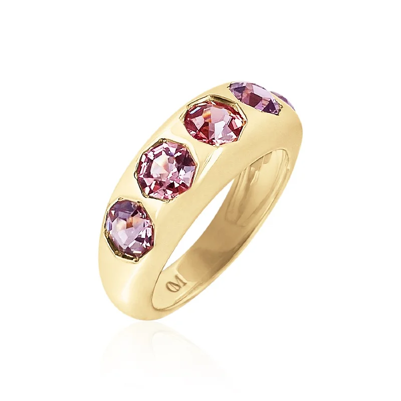 women’s multi-stone rings-Octagonal Spinel Nomad Dome Ring