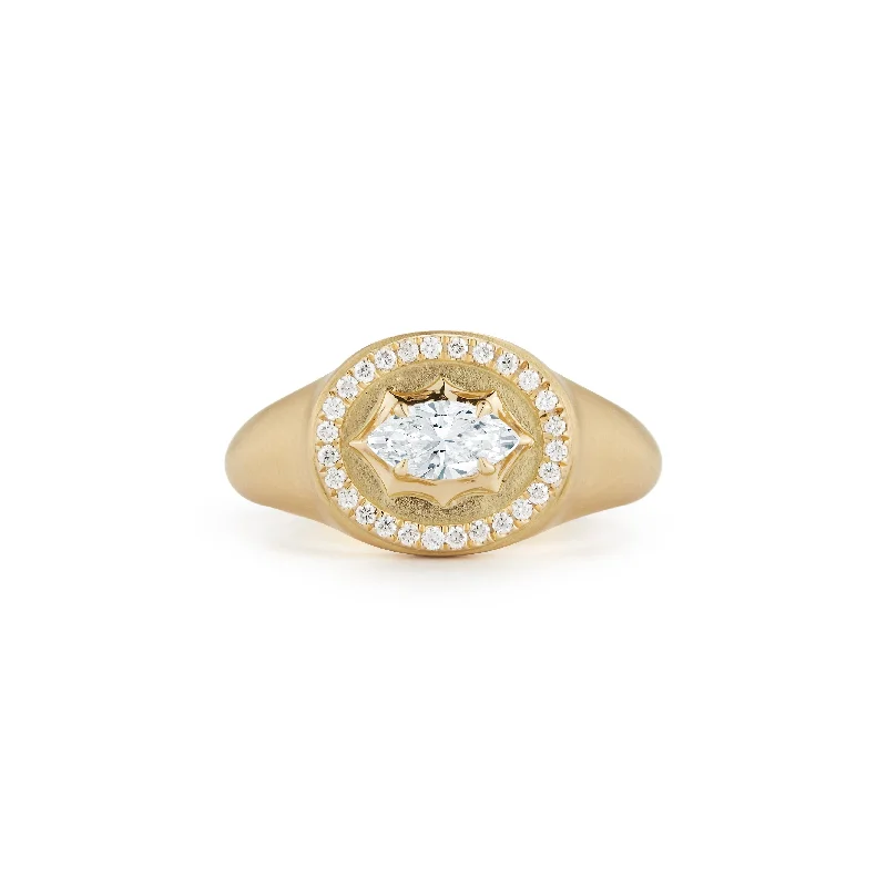 women’s vintage wedding rings-Maverick Gold Signet Ring